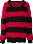 Garcons Infideles Oversized Striped Jumper - Black