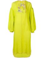 Natasha Zinko Asymmetric Embroidered Maxi Dress - Yellow