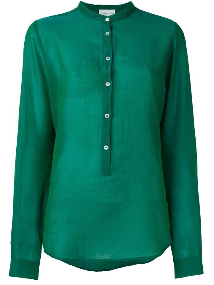 Forte Forte Silk Shirt, Women's, Size: Iv, Green, Cotton/silk