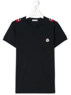 Moncler Kids Stripe Detail T-shirt - Blue