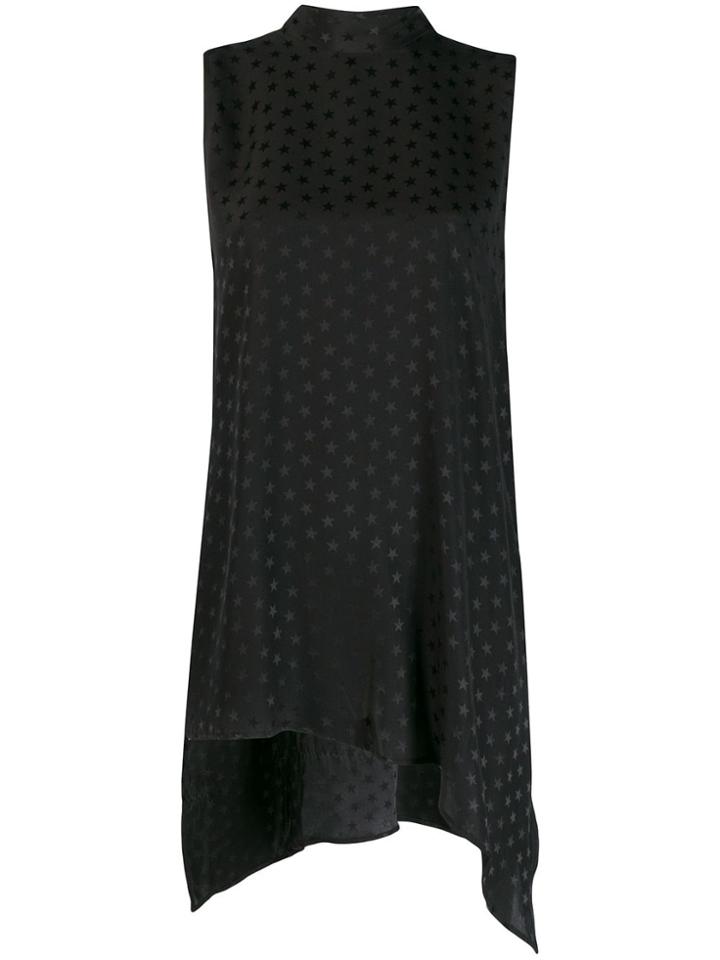 P.a.r.o.s.h. Star Print Sleeveless Blouse - Black