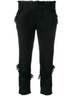 Dsquared2 Ruffle Trimmed Trousers - Black