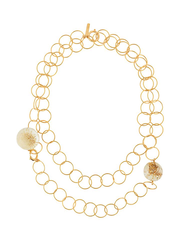 Marni Double Chain Link Necklace - Metallic