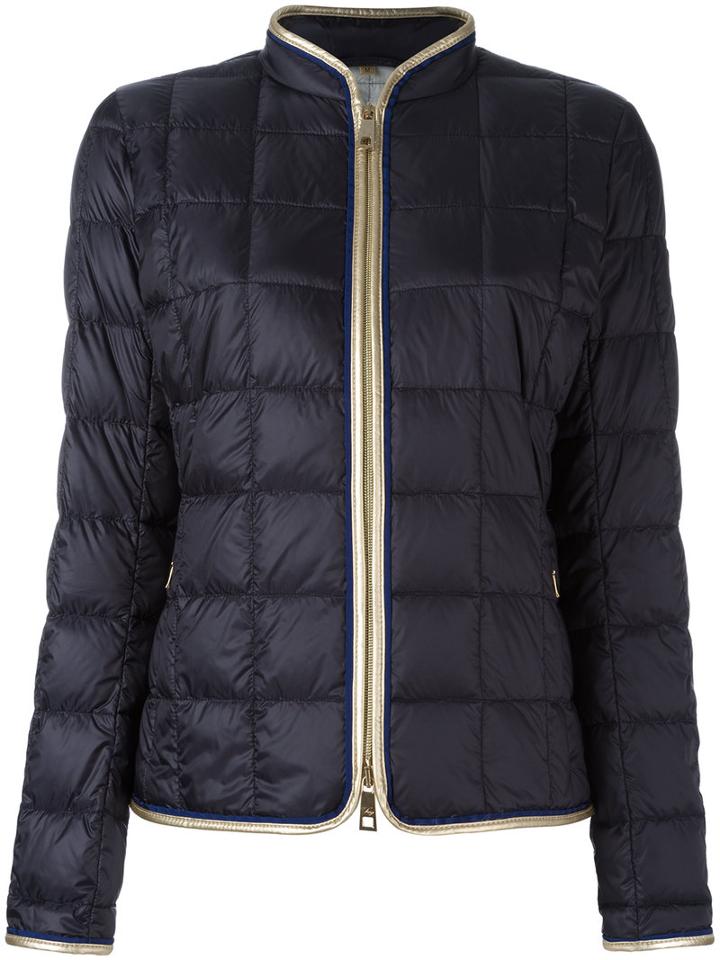 Fay Zip Up Puffer Jacket, Women's, Size: Large, Blue, Polyamide/feather Down