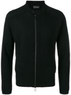 Emporio Armani Fitted Zipped Cardigan - Black