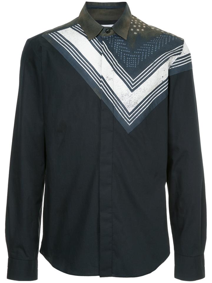 Yoshiokubo Shibori Bandana Shirt - Blue
