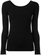 Zanone - Long Sleeved Knitted Top - Women - Polyamide/viscose - 44, Women's, Black, Polyamide/viscose