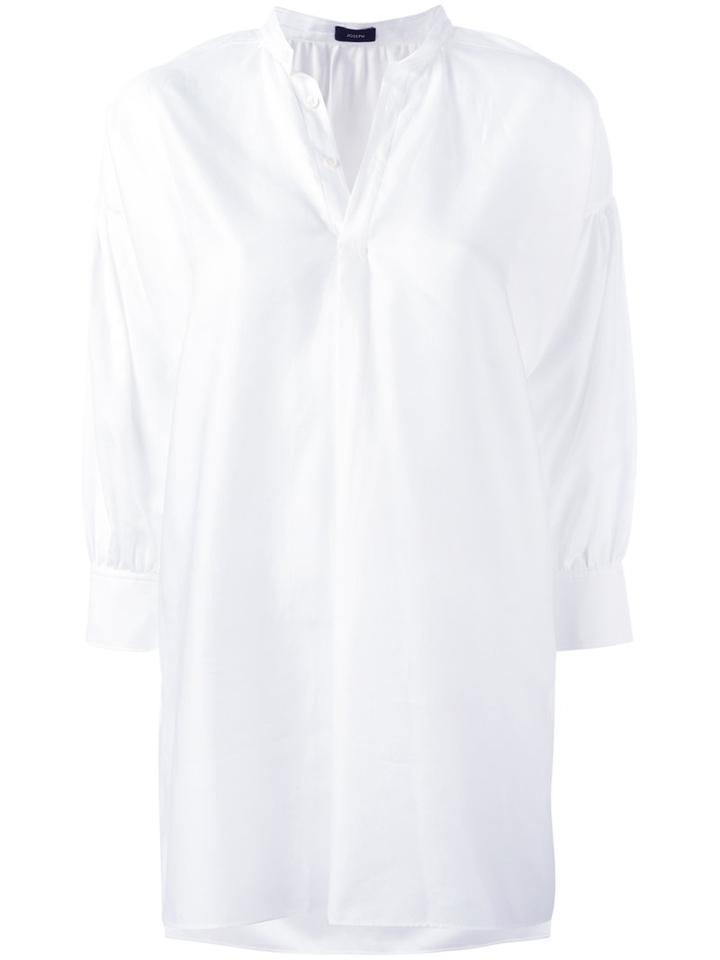 Joseph Long Plain Blouse, Women's, Size: 40, White, Cotton