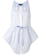 Alexander Wang - Striped Poplin Top - Women - Cotton - 4, Blue, Cotton