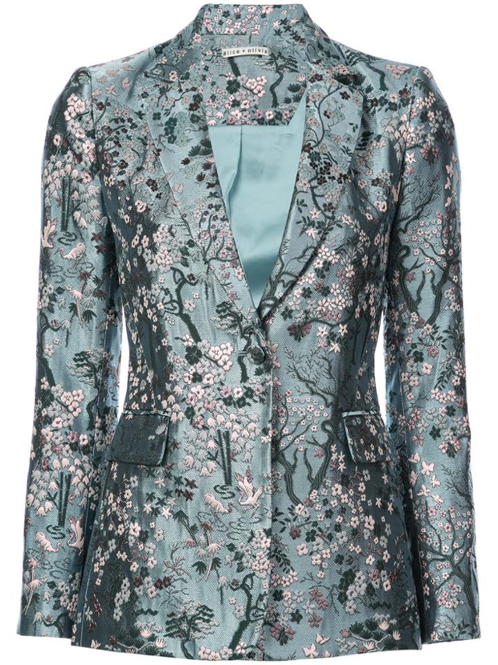 Alice+olivia Macey Fitted Blazer - Blue