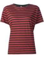 R13 Striped T-shirt, Women's, Size: Medium, Red, Cotton