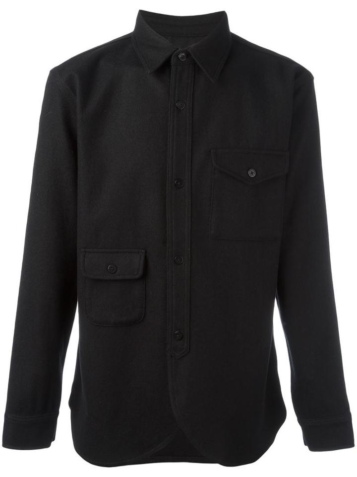 Han Kj0benhavn 'army Shirt' Jacket, Men's, Size: Small, Black, Wool/viscose