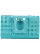 Perrin Paris Perforated Glove Clutch Bag - Blue