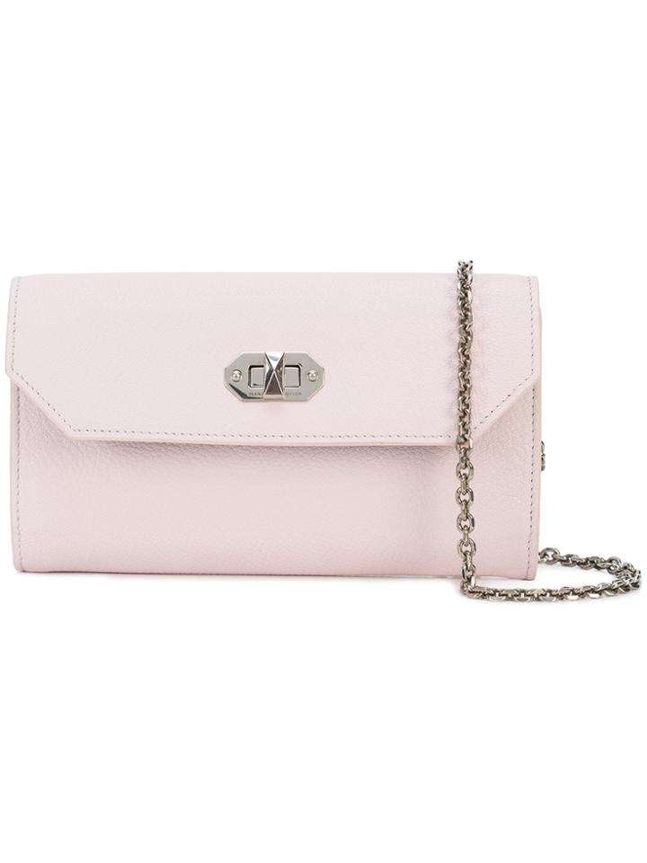 Alexander Mcqueen Box Continental Wallet-on-a-chain - Pink & Purple
