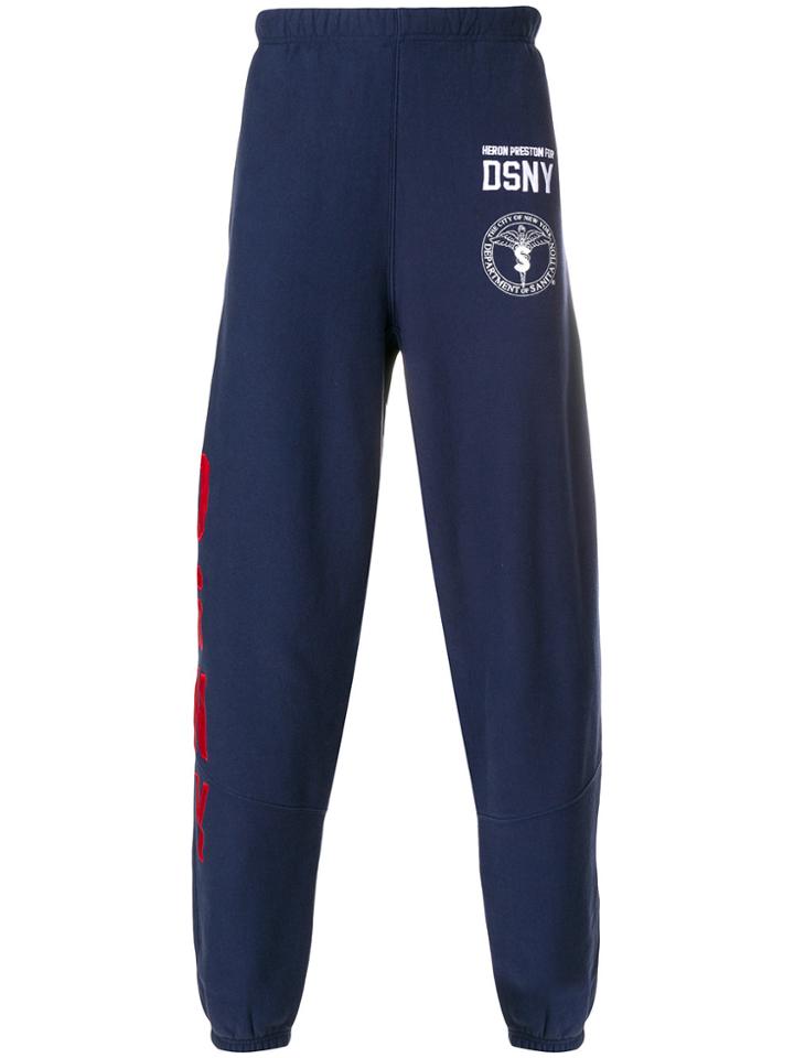 Heron Preston Embroidered Track Pants - Blue