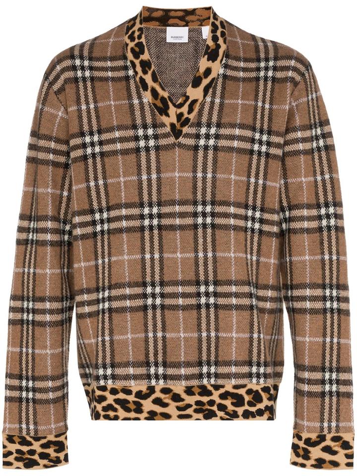 Burberry Vintage Checked Jumper - Brown