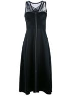 Alexander Wang Bustier Midi Dress, Women's, Size: 6, Black, Silk/nylon