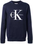 Calvin Klein Jeans - Branded Jumper - Men - Cotton - S, Blue, Cotton