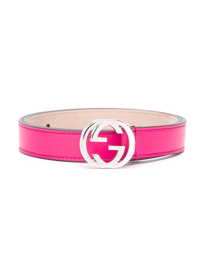 Gucci Kids Logo Buckle Belt, Girl's, Size: 56 Cm, Pink/purple