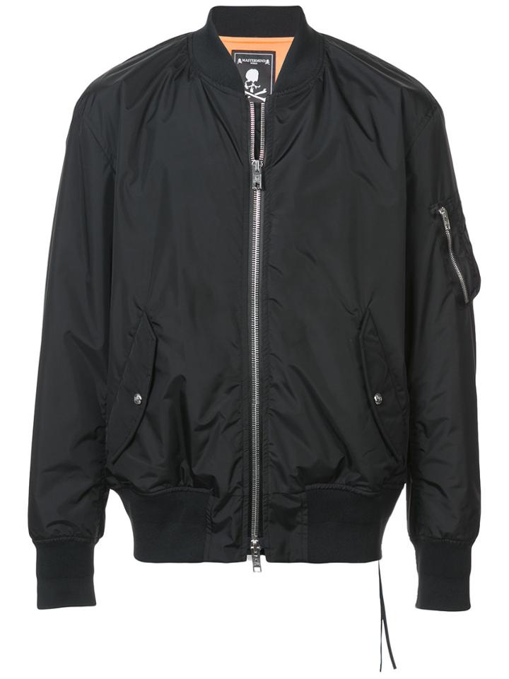 Mastermind World Skull Embroidered Bomber Jacket - Black