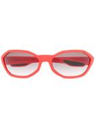 Prada Eyewear Angled Frame Sunglasses - Orange