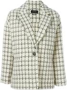 Isabel Marant 'mark' Buttoned Checked Jacket, Women's, Size: 40, Nude/neutrals, Cotton/virgin Wool/polyamide