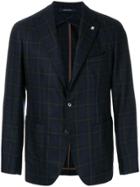 Tagliatore Long Sleeved Fitted Jacket - Blue