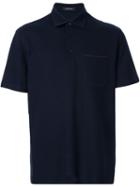 Ermenegildo Zegna Waffle Knit Polo Shirt - Blue