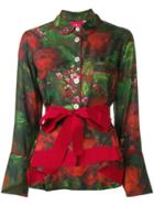 F.r.s For Restless Sleepers Printed Belted Shirt - Green