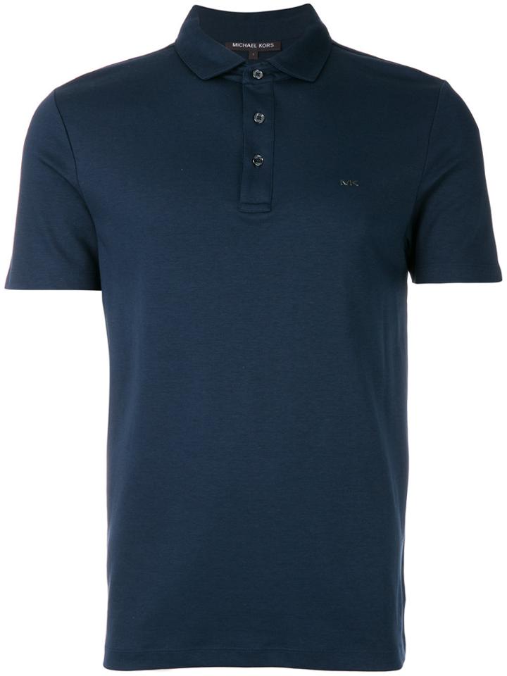 Michael Kors Collection Short Sleeved Polo Shirt - Blue