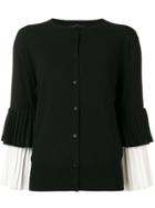 Cavalli Class Pleated Sleeve Cardigan - Black