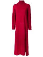 Maison Mihara Yasuhiro Side Slit Knitted Dress - Red