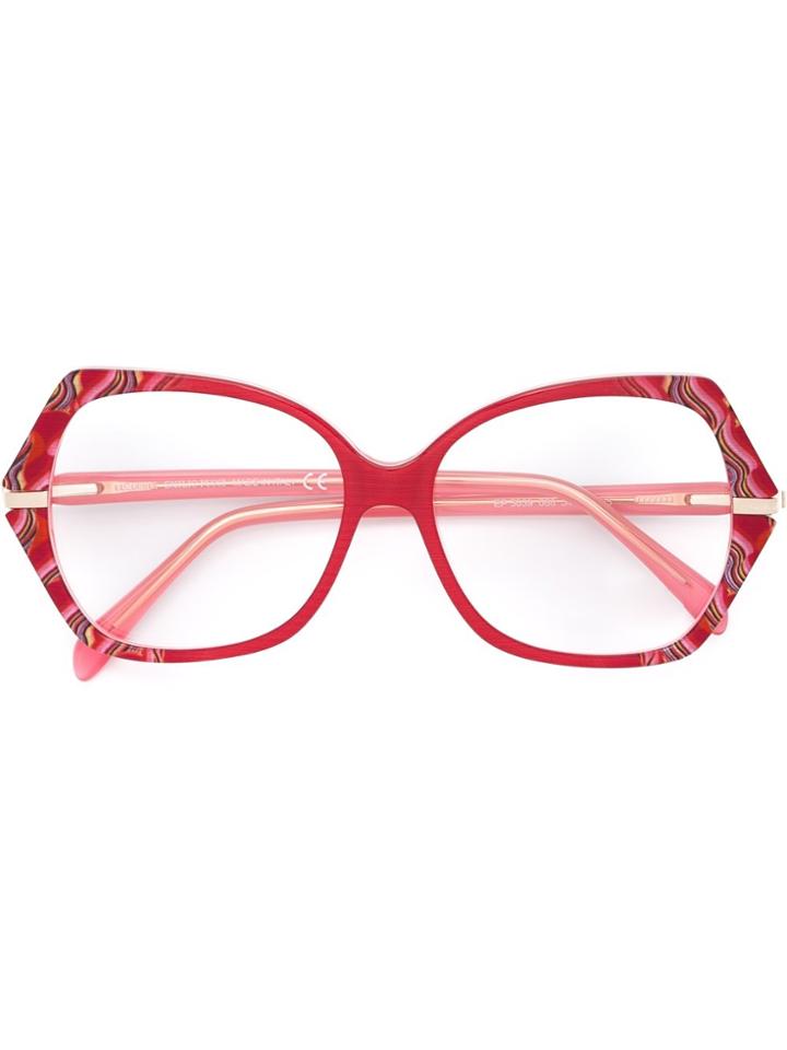 Emilio Pucci Oversized Frame Glasses - Red
