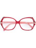 Emilio Pucci Oversized Frame Glasses - Red