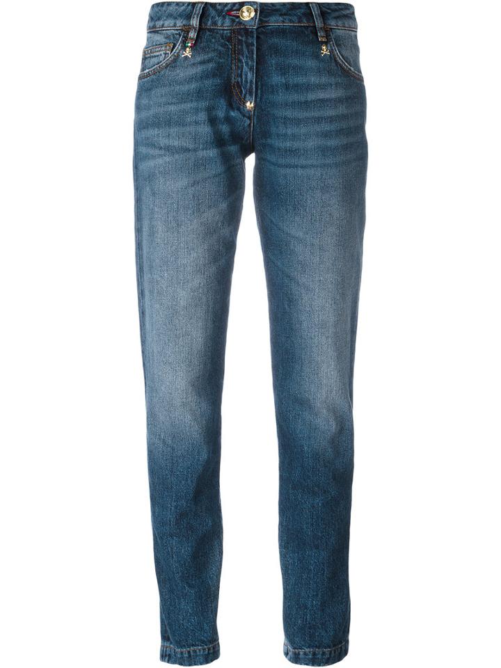 Philipp Plein - Boyfriend Jeans - Women - Cotton - 25, Blue, Cotton