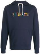 Saturdays Nyc Ditch Miller Logo Hoodie - Blue