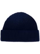 Aspesi Knitted Beanie Hat - Blue