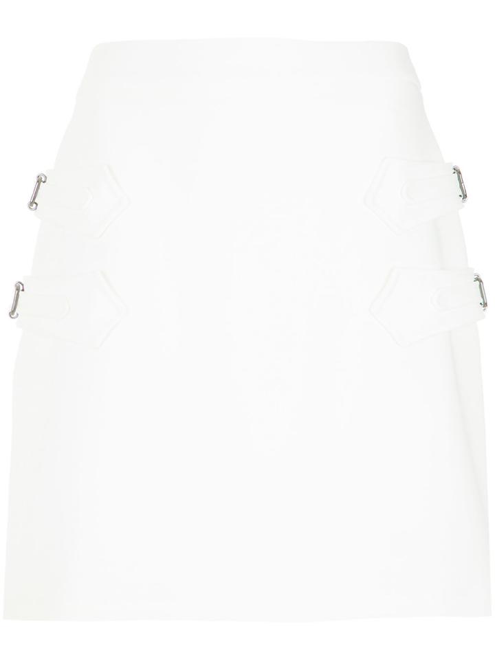 Olympiah Buckled Short Skirt - White