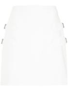 Olympiah Buckled Short Skirt - White