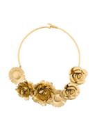 Aurelie Bidermann Selena Statement Flower Necklace - Metallic