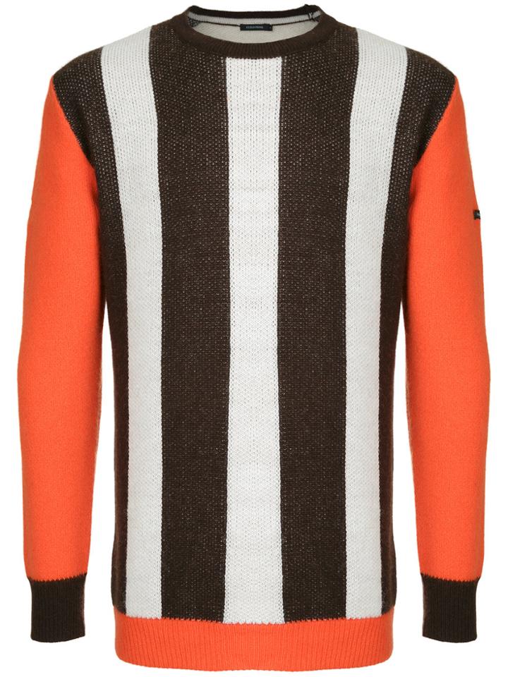 Guild Prime Contrast Stripe Sweater - Brown