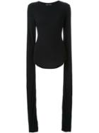 Max Tan Oversized Sleeve T-shirt - Black