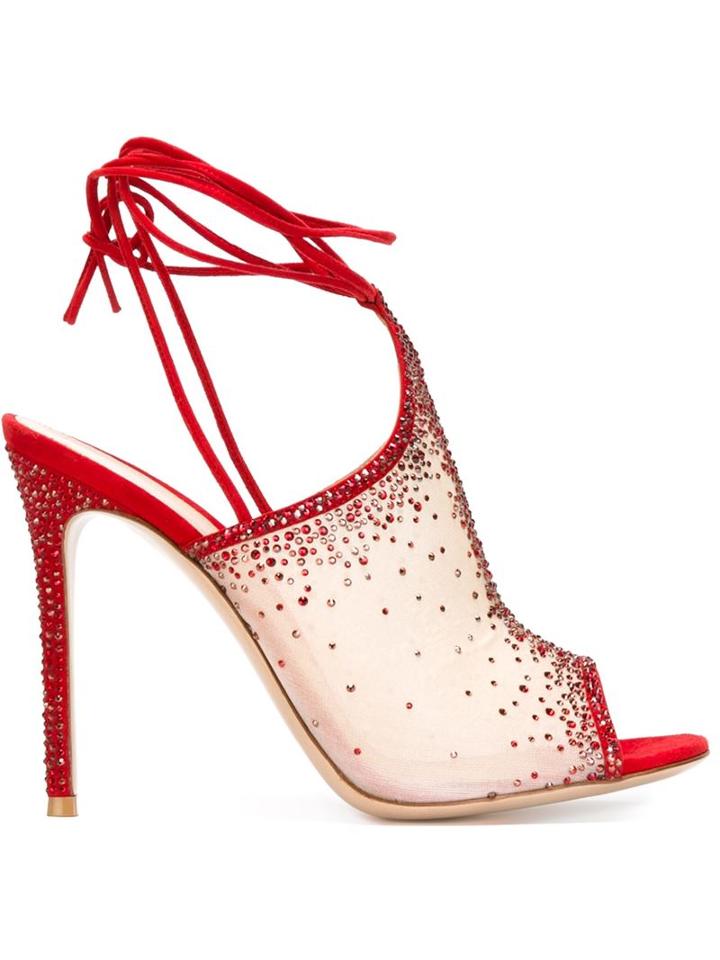 Gianvito Rossi Swarovski Embellished Sandals
