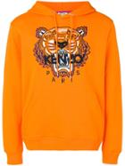 Kenzo Tiger Print Hoodie - Orange