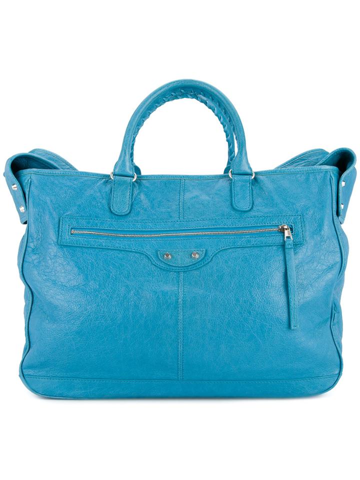 Balenciaga Vintage Classic Bridge 2way Tote - Blue