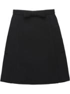 Miu Miu A-line Bow Skirt - Black