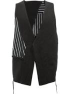 Cedric Jacquemyn Asymmetric Striped Vest - Black