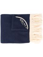 Off-white Graphic Knitted Scarf - Blue