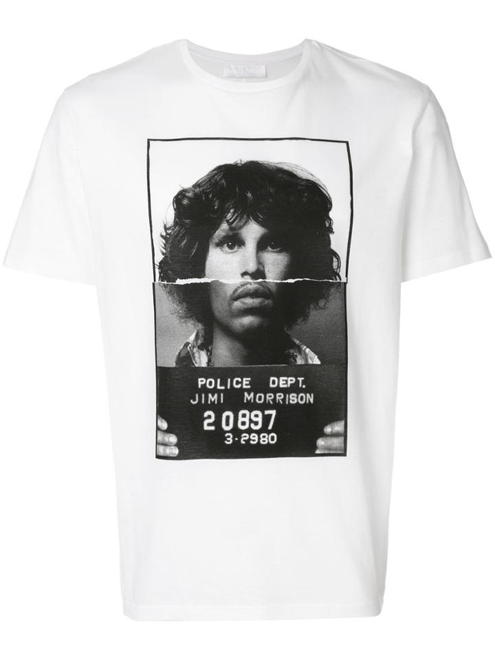 Neil Barrett Jimi Morrison Print T-shirt - White