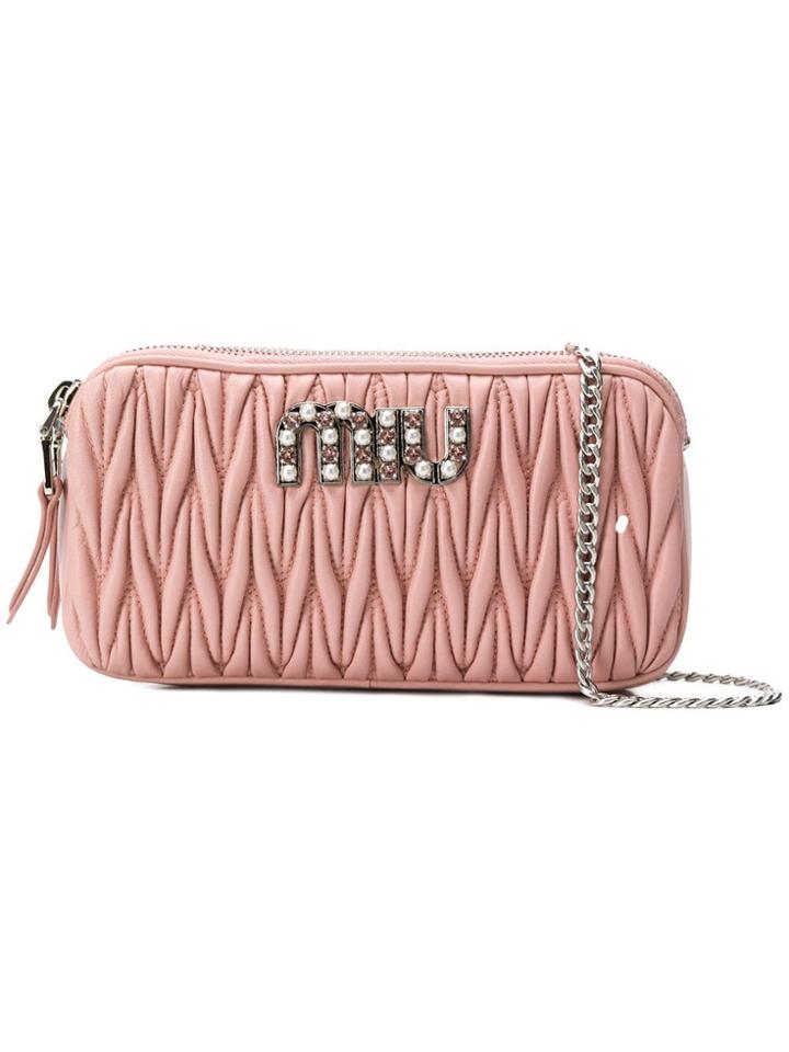 Miu Miu Quilted Shoulder Bag - Pink